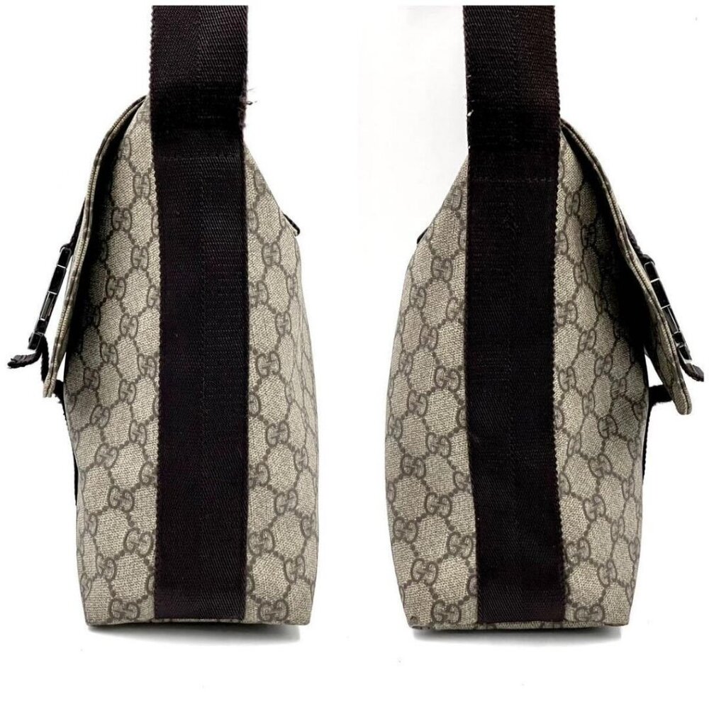 Authentic Gucci GG Supreme Web Canvas Sherry Messenger Bag Monogram Flap Tote - Picture 8 of 15